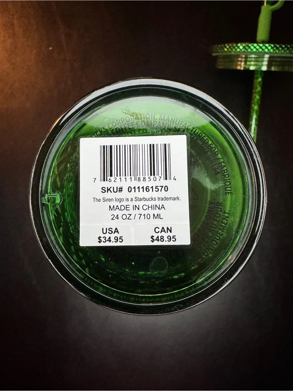 Starbucks WICKED EMERALD CITY LIMITED EDITION Green Tumbler 24 Oz NEW